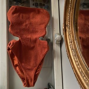 Orange One Piece Swimsuit